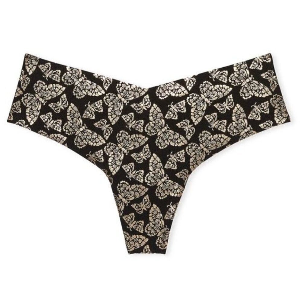 Victoria's Secret Sexy Black-Gold Thongs Panty